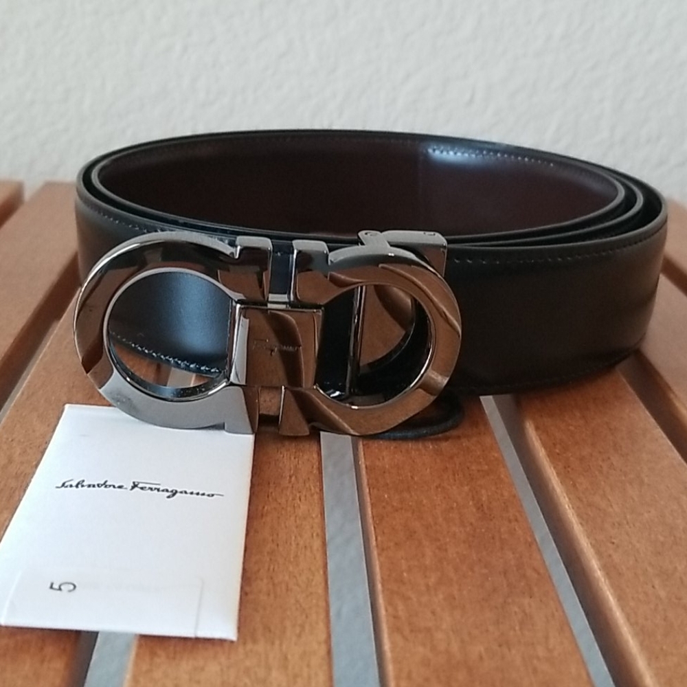 Men's Salvatore Ferragamo Gancini Leather Belt